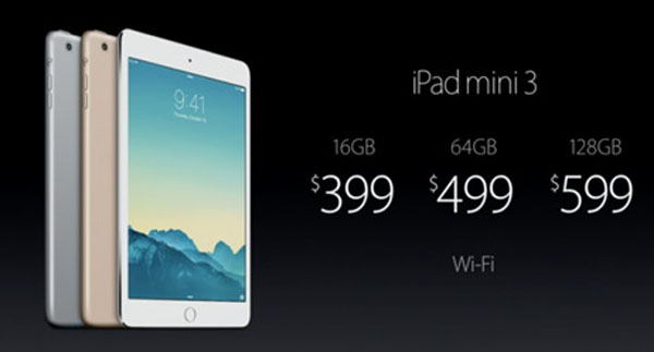 Apple iPad mini 3 Features and Specifications